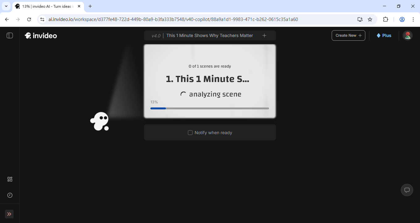 InVideo 的腳本編輯介面